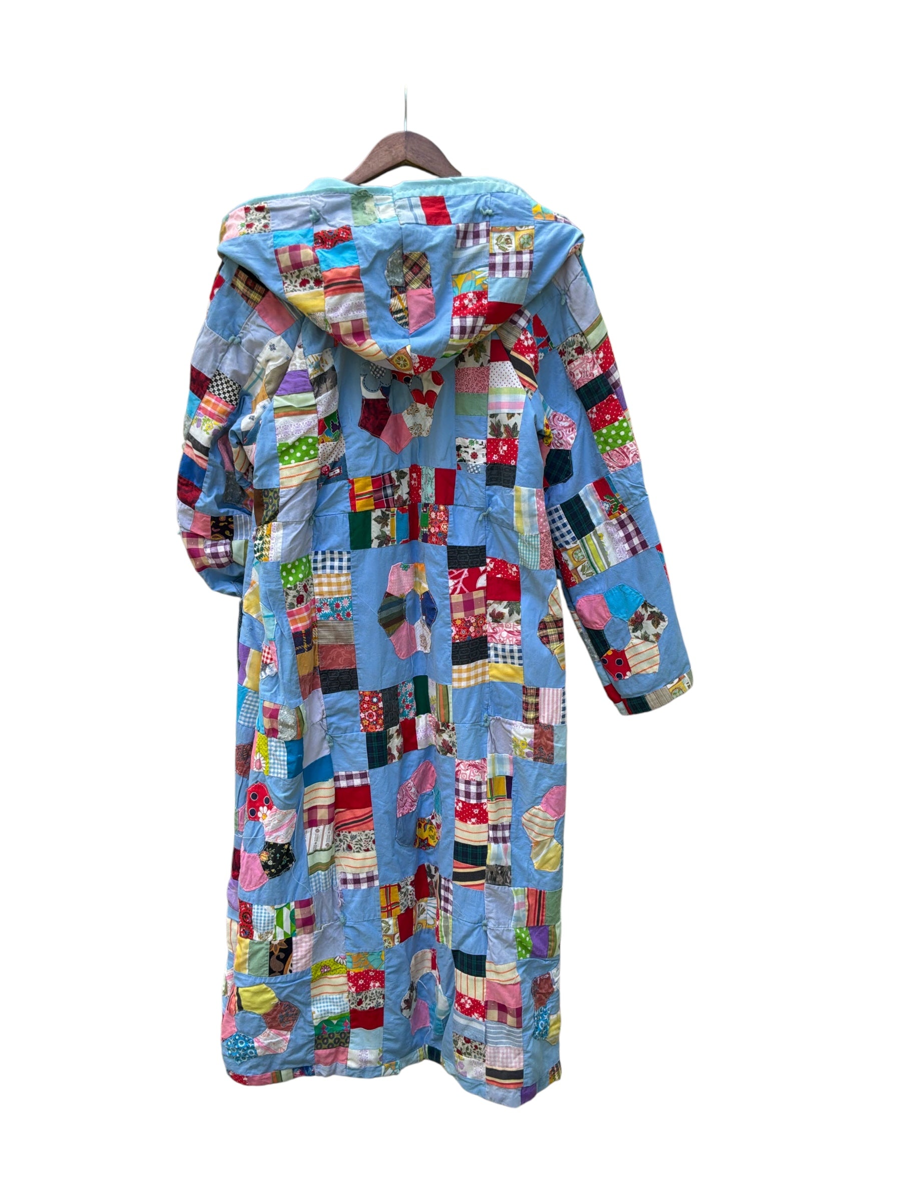 Upcycled Quilt Coat Bohemian Duster Jacket Handmade Recycled Vintage Quilt Wearable Art Cottage Core Fashion
