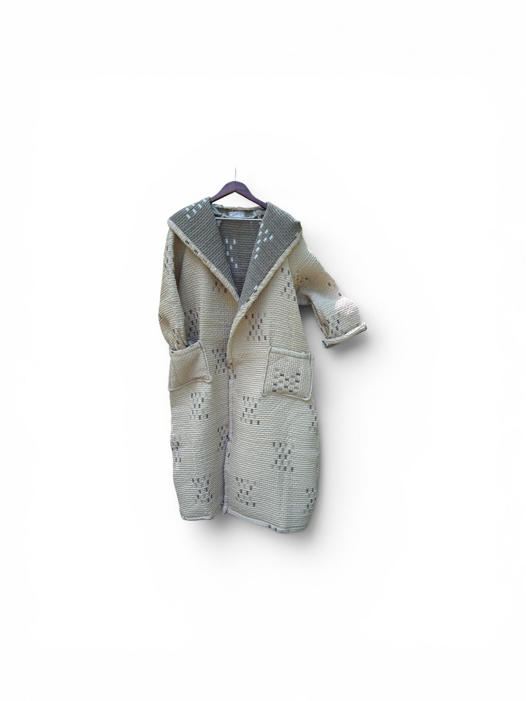 Handmade Boho Quilt Duster Upcycled Coat Cozy Oversized Cottagecore Festival Jacket