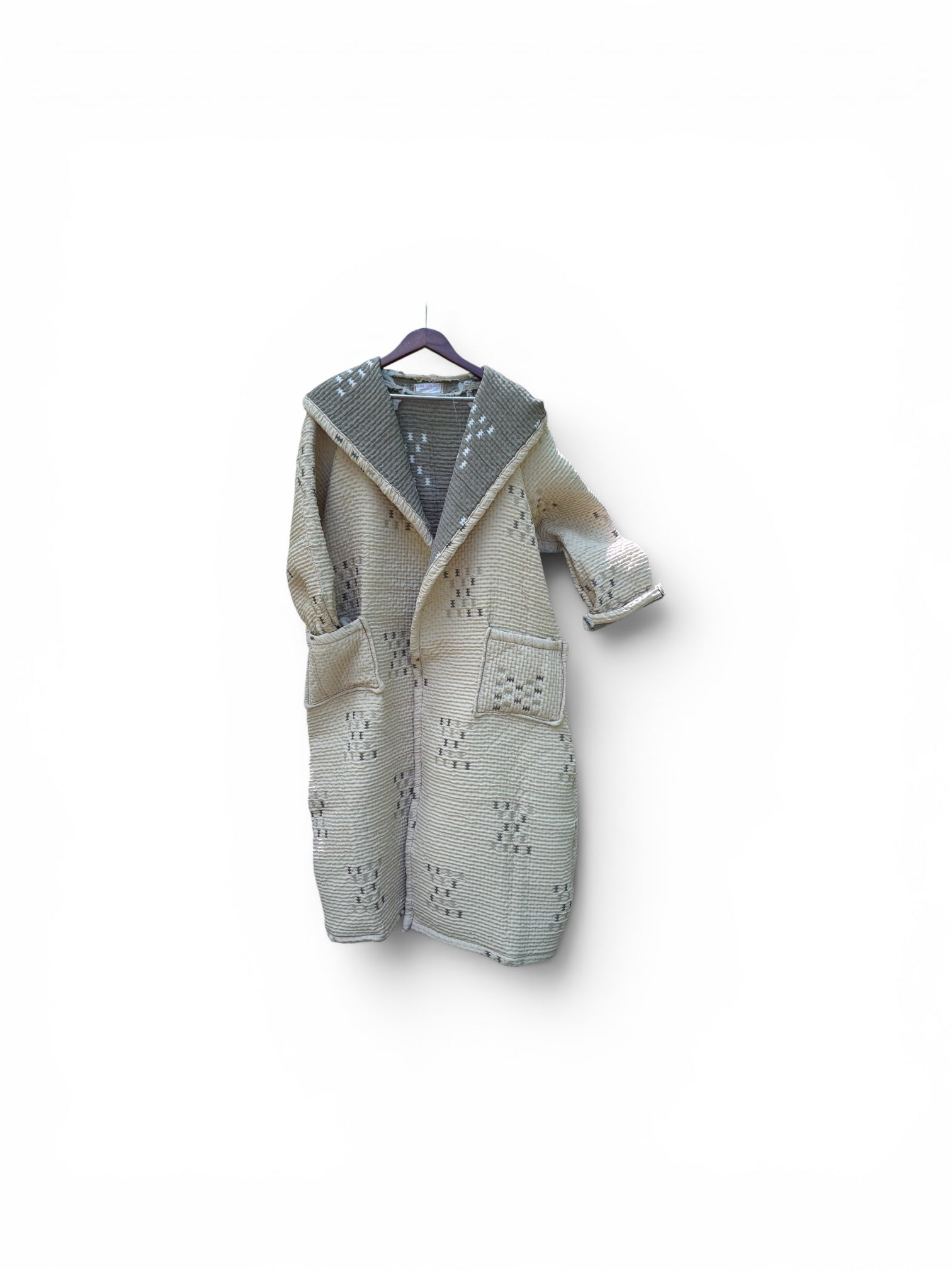 Handmade Boho Quilt Duster Upcycled Coat Cozy Oversized Cottagecore Festival Jacket