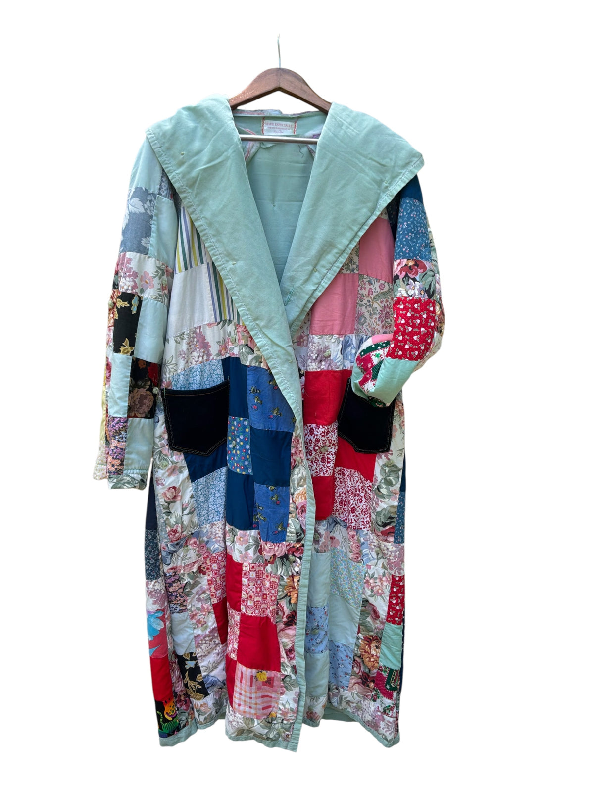Vintage Upcycled Quilt Coat Handmade Slow Fashion Cottagecore Jacket One of a Kind Boho Duster